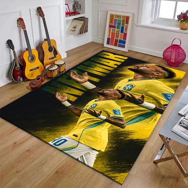 1pc Neymar Design Printed Area Rug Carpet for Bedroom Living Room Home Decor Rugs Mat Non Slip Mat Rug for Bedside