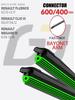 24"+16" Bayonet Arm Frameless Wipers, Quiet 11-Layer Rubber Blades for Renault Fluence Clio III Megane III Scenic III