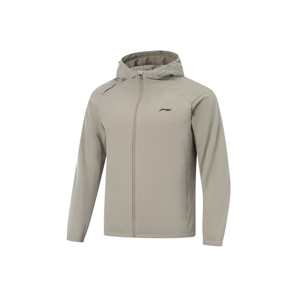 Li Ning Fitness Series Windproof Water-Repellent Three-Dimensional Hooded Logo Cotton Jacket Men Jacket AJMV157-5
