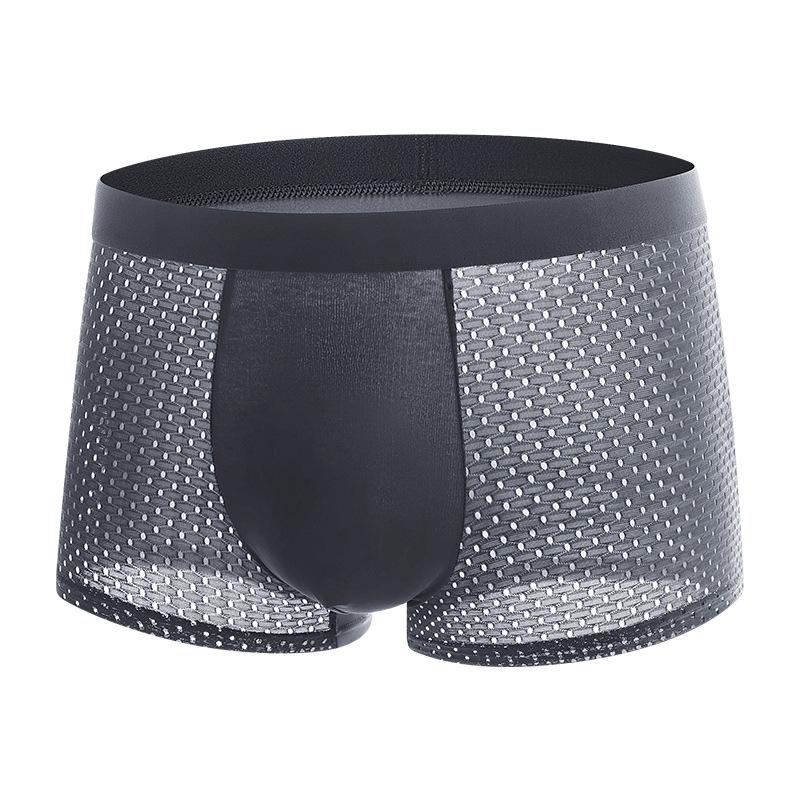 Сетка Ice Silk Mesh Нижнее белье Мужские трусы-боксеры Нижнее белье для фабрик