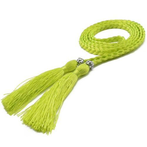 Woven Tassel Belt Self-Tie Dress Belt Waist Decoration Rope Braided Boho Style