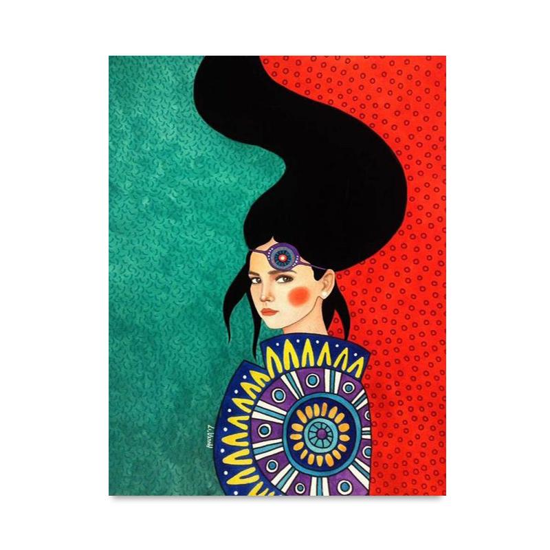 Абстрактные ретро цветы девушки волосы холст картины постеры и принты скандинавские настенные художественные картины для гостиной украшение дома