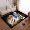 "Football Player Graphic Blue Sports Rug - Non-slip rug suitable for living room and bedroom sofas"