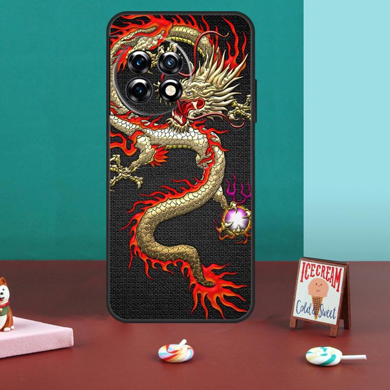 Asian Chinese Dragon Case For OnePlus 15 13 12 11 13R 13T 12R 10R 8T 10T Nord CE 4 3 2 Lite N20 N30 Nord 5 Cover