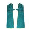 Anti-Bite Safety Gloves Ultra Long Leather Green Pets Grip Biting Protective Gloves for Catch Dog
