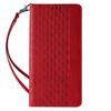 Samsung Galaxy S23+ Magnetic Strap Wallet Case with Stand & Lanyard - Red Cover