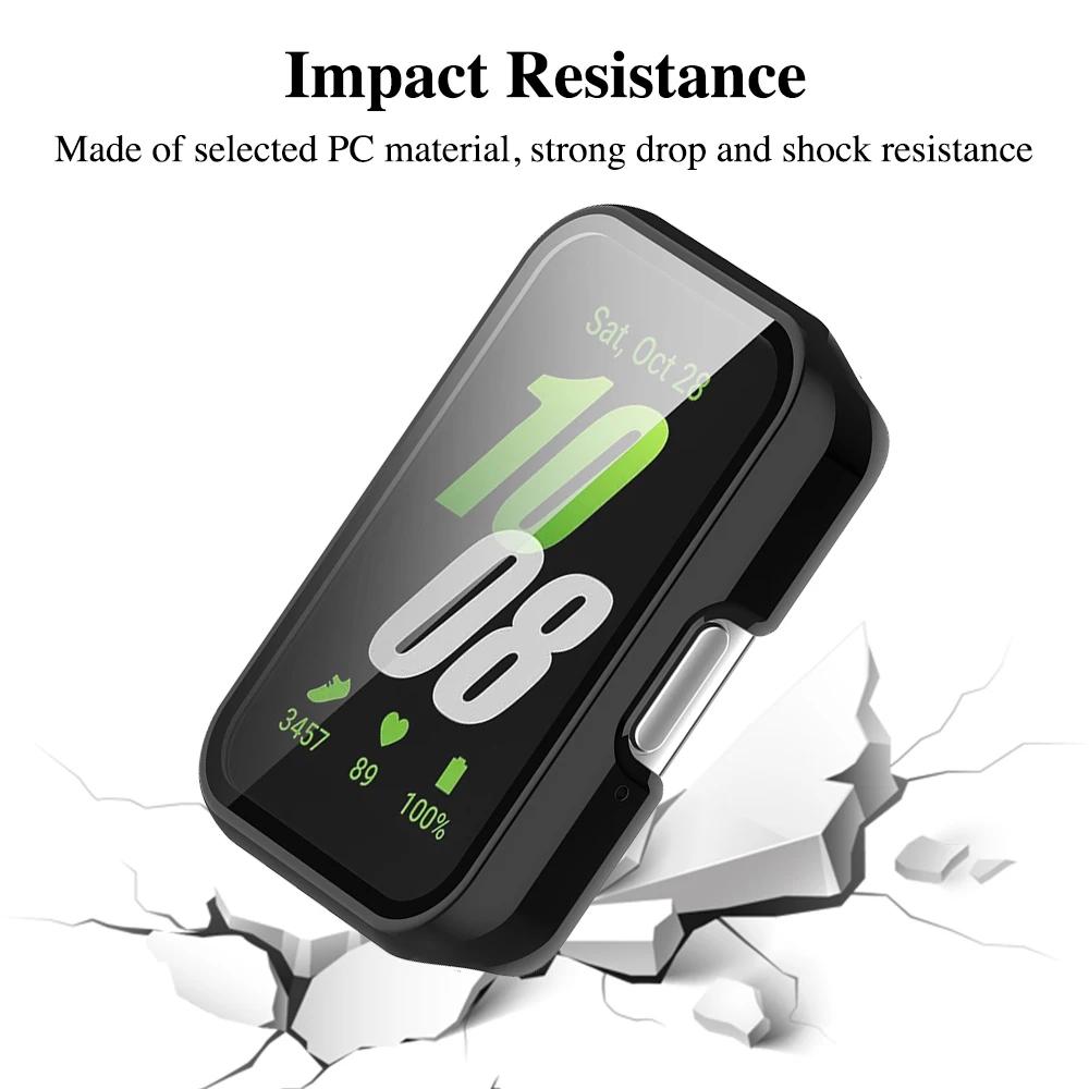 Smartwatch Protective Cover for Huawei band 11 /Huawei band 11 NFC PC Watch Case with Tempered Glass Anti-Fall Anti-Scratch Watch Case