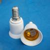 White E14 to E27 Converter Lamp Holder LED Light Bulb Base