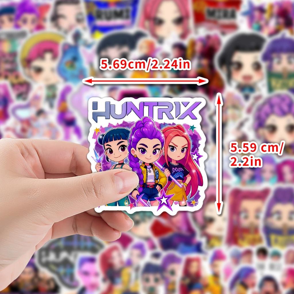 2025 новый набор 50 шт. KPOP Аниме Охотники на демонов Наклейки с граффити Водонепроницаемые Декоративные для стакана для воды Мобильного телефона Ноутбука Уникальная коллекция