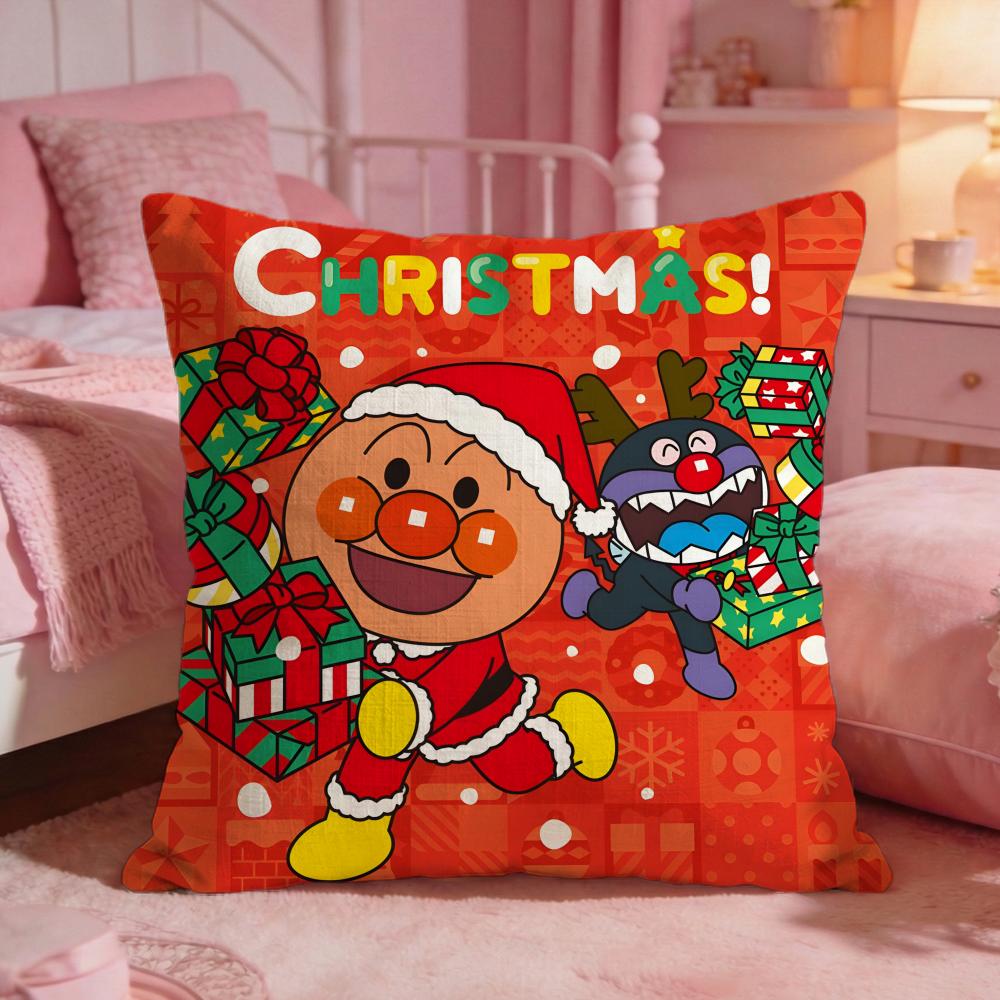 AAnpanmanS Cute Cartoon Cushion Cover Premium Comfort Reversible Pillow Cove Two In One Design For Any Room Car Interior