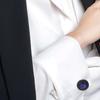 Men Crystal Cufflinks Black Color Business Conferences Cuffs Button for Gentlemen Shirt Wedding Cuff Links Gifts