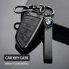 BBKU7 Leather Car Key Case Protective Shell for BMW X1 X3 X5 X6 X7 1 3 5 6 7 Series G20 G30 G11 F15 F16 G01 G02 F48 Car stickers