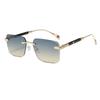 Retro Square Sunglasses Women'S Personality Rimless Driving Sunglasses Men'S Glasses