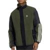 Adidas Neo Spliced Color-Block Fleece Loose Jacket Men Outerwear Green HZ2411