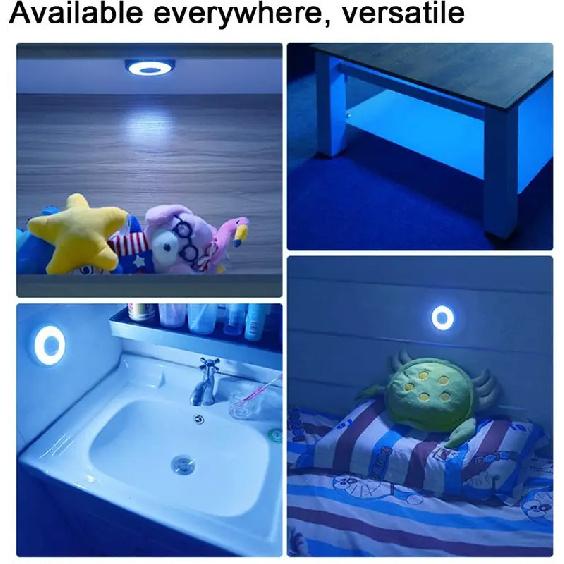 LED Ceiling Light Car Roof LED Portable Light USB Rechargeable Magnetic Work Lighting Night Bulb for Auto Bedroom Ice Blue White