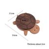 Creative And Cute Shape Black Walnut Solid Wood Turtle Insulation Mat Kettle Tea Coaster Tableware Anti-Scald Table Ornaments