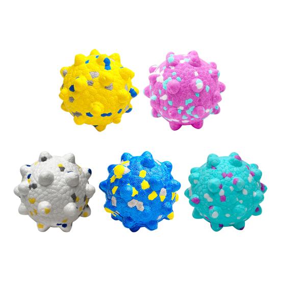 Неразрушимая игрушка для жевания собак. Прочный мяч для прорезывания зубов у собак, для агрессивных любителей жевать. Интерактивные прыгучие мячи из попкорна для больших, средних и маленьких собак.