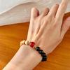 Браслет Maillard Natural Black Agate Chalcedony Black Agate Contrasting