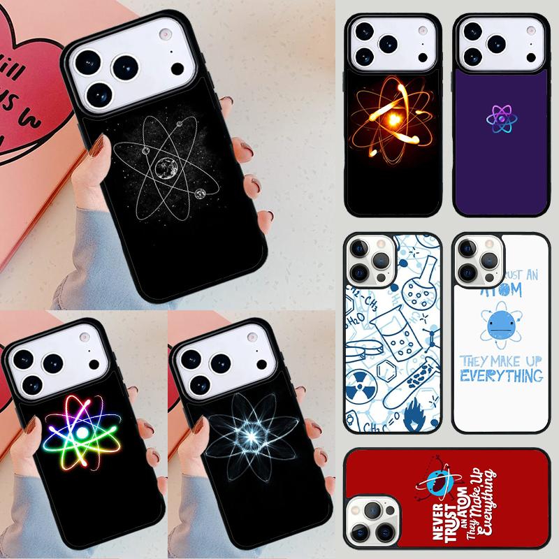 Atom Chemistry Science Phone Case For iPhone 17 Air 14 15 13 12 Max Cover For Apple 14 15 16 16e 11 Pro Max Plus Coque