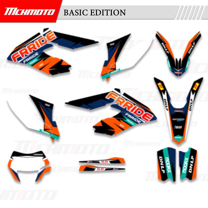 MCHMFG Графические фоны Наклейки Комплекты наклеек Для KTM 12-17 18-21 FREERIDE 250 350 Фон с номером и именем