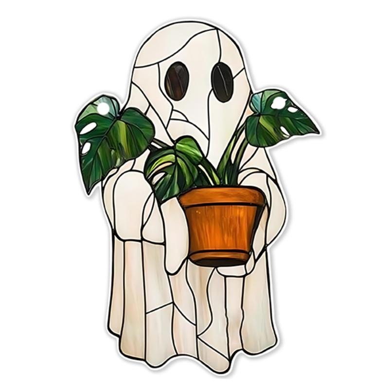 Мультяшные Хэллоуинские Призрачные 2D Плоские Акриловые Настенные Декорации Свет Подвесной Ремесленный Орнамент Для Дома Офиса Школьного Украшения