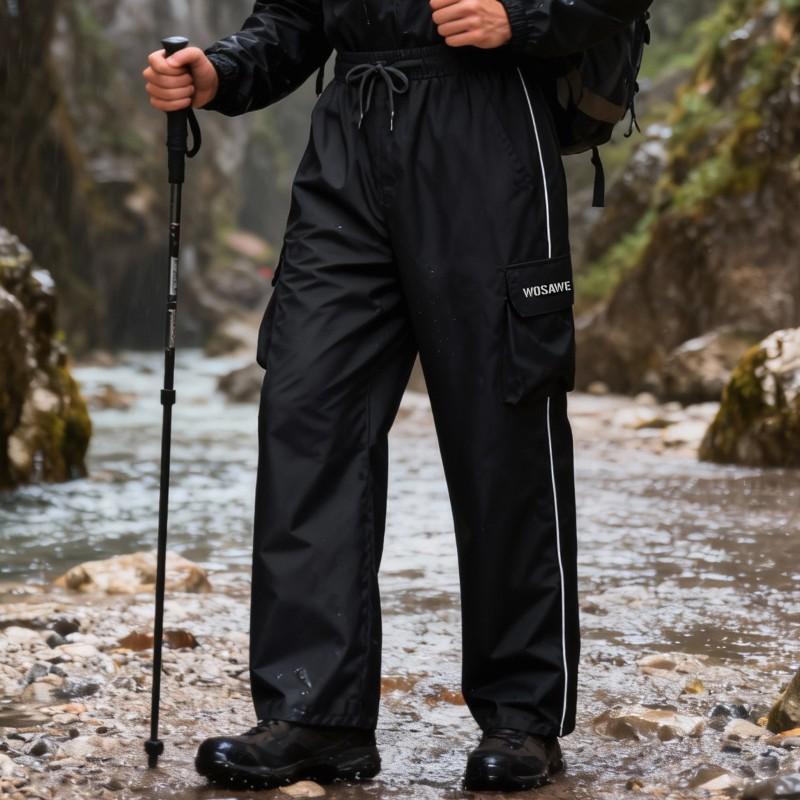 Waterproof Windproof Hiking Pants Men Women Outdoor Trekking Cycling Lightweight Loose Fit Trousers