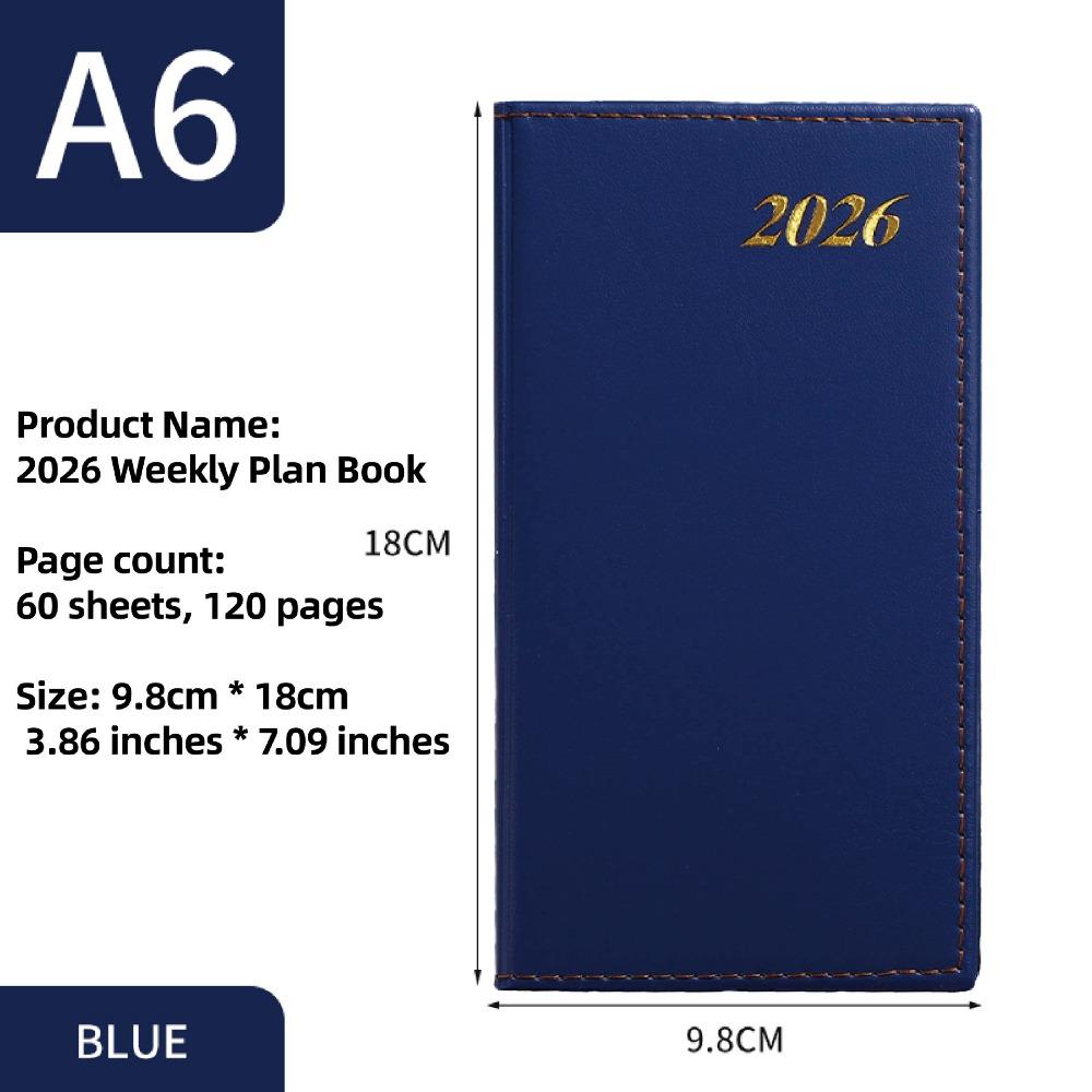 A6 2026 Agenda Book with Calendar Daily Weekly Planner Mini Appointment Notebooks Students