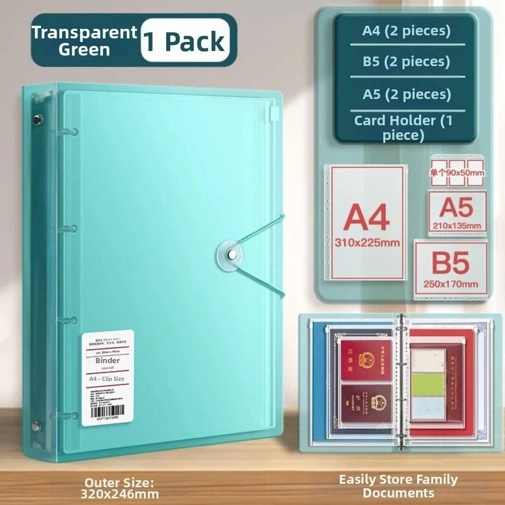 Waterproof Document Storage Bag 7-in-1 Miscellaneous Storage Organizer File Binder Business