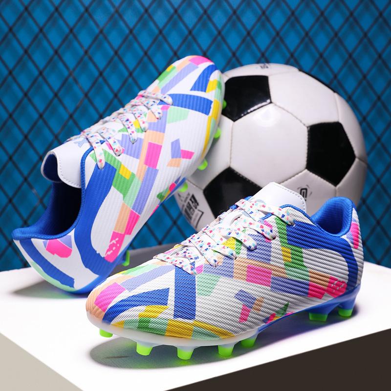 Student Broken Nail Sports Shoes Men and Women Youth Game Grass Football Shoes Long Nails Low Top New Training