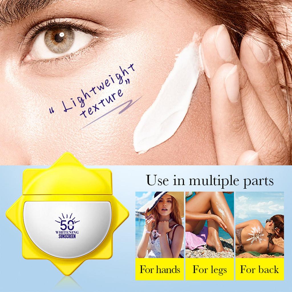 Отбеливающий солнцезащитный крем для тела и лица, солнцезащитный крем для чувствительной к солнцу кожи, укрепляет барьер, 40 г