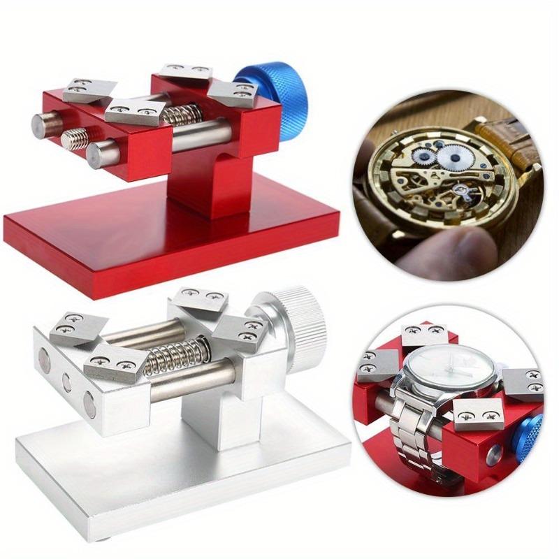 1 шт. Профессиональный инструмент для снятия безеля часов, инструмент для открывания задней крышки верстака, инструмент для ремонта деталей часов для часовщика, красный/серебристый
