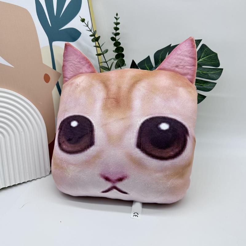 Плюшевая подушка-плед 'Милые животные' El Gato Животные Плюшевые Мягкие Набитые Кошачьи для Объятий Игр Используется для Домашнего Декора