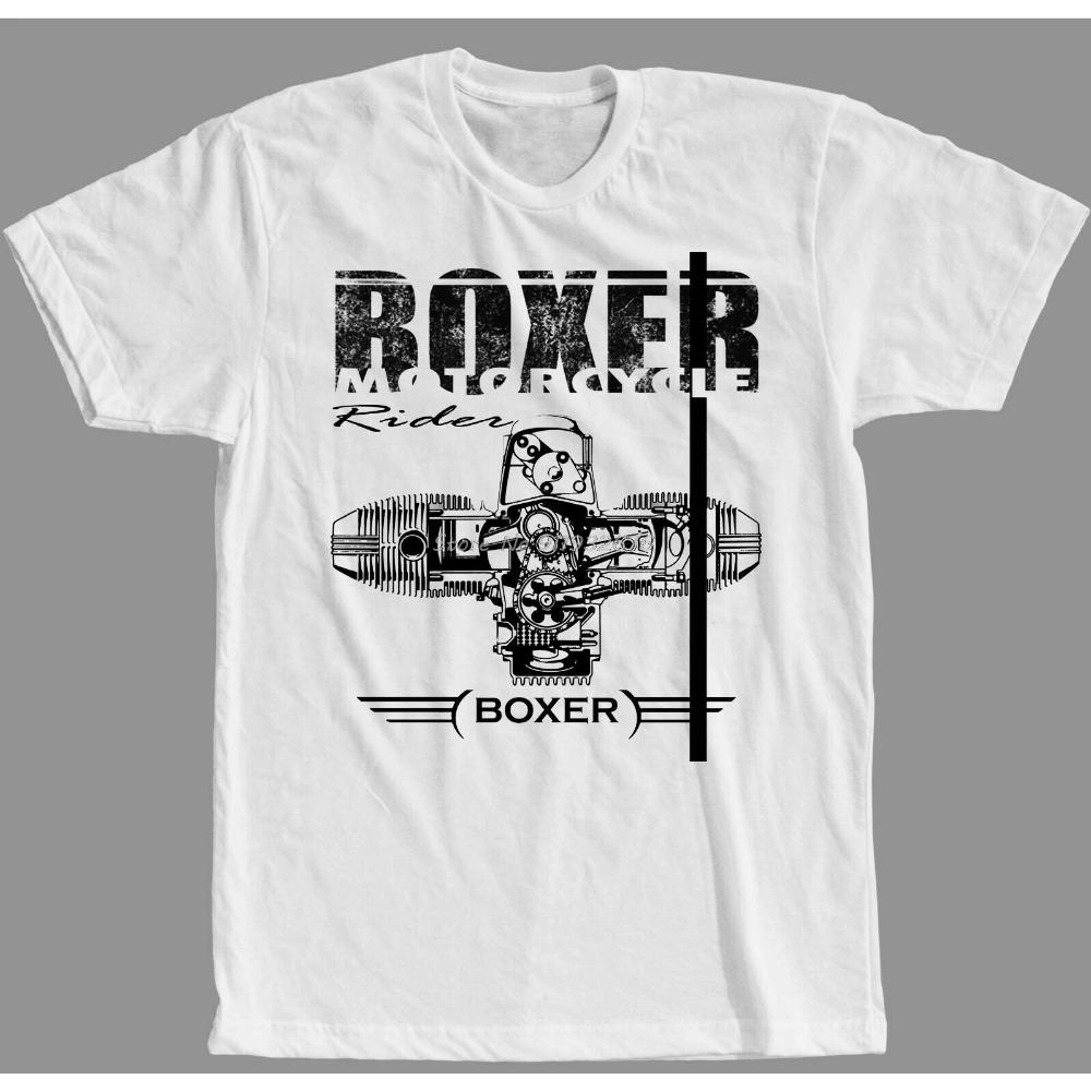 Футболка Boxer Motorcycle Engine Motorrad Racing, модная повседневная футболка с коротким рукавом для мужчин, хлопковая футболка в уличном стиле в стиле Харадзюку