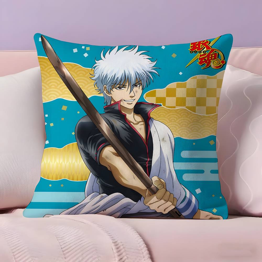 G-GINTAMA Аниме Наволочка Ультрамягкая Ткань, Дружелюбная к Коже Облачный Комфорт и Скрытая Молния