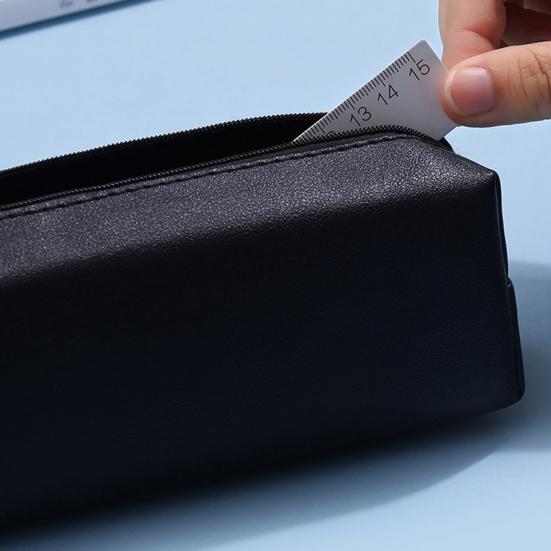 Пенал из искусственной кожи, органайзер для карандашей, маленькая сумка для ручек на молнии, многофункциональная косметичка для работы и путешествий