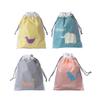 Double Cartoon Travel Shoes Storage Bag Dustproof Moisture-proof Mildew Large Capacity Drawstring Pocket Clothes Sorting Bag