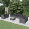 Day and Night - Day and Night Garden Furniture Set 9 Pieces and Gray Synthetic Rattan Cushions