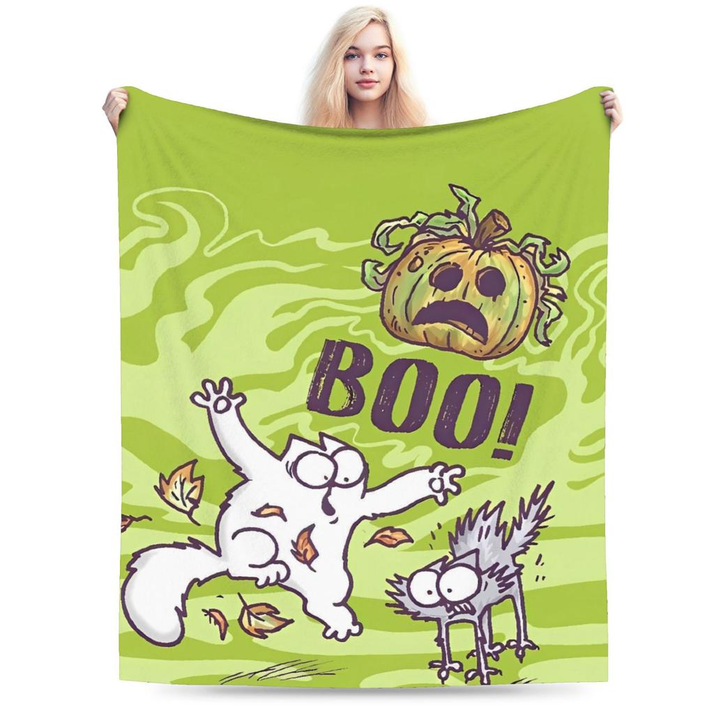 Simons Cat Plush Blankets Child Flannel Bedding Throws For Outdoor Super Warm Custom DIY Quality Bedspread Birthday Gift