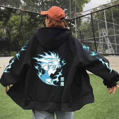 Аниме Killua Zoldyck Hunter X Hunter толстовки с принтом манги уличная одежда на молнии для женщин и мужчин модные куртки пальто уличная толстовка