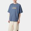 Carhartt WIP Удобная простая футболка с принтом, с круглым вырезом, с коротким рукавом, мужские топы, синяя I034490-976-XX