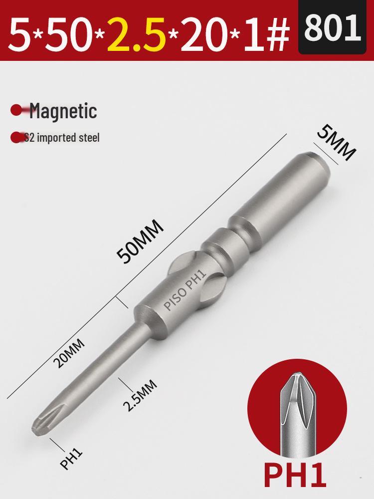 Импортные биты для магнитной электрической отвертки из стали S2 5 мм (801/800), Набор из 101 предмета
