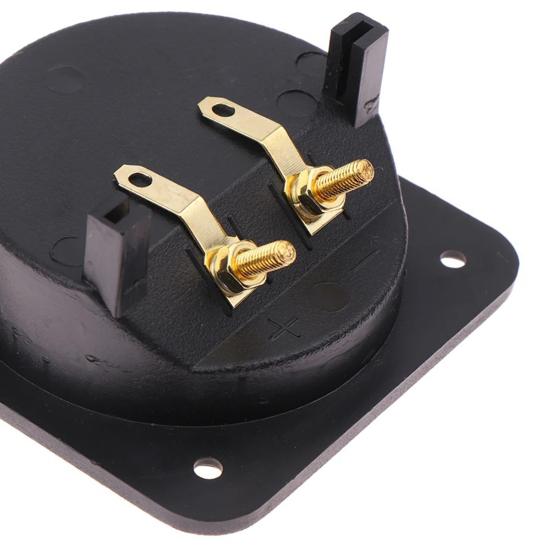 2 шт. Клеммные чашки для динамиков Позолоченные клеммы-бананы для автомобильного аудио Сабвуфер Квадратная соединительная коробка нажимного типа Аудио соединительная коробка для сцены Автомобиля