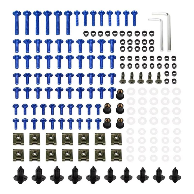 190PCS Motorcycle Fairing Bolts Fastener Clip Screw For YAMAHA YZF R1 R15 R25 R3 R6 R125 R15 R25 MT03 MT07 MT09 MT10 FZ07 FZ09