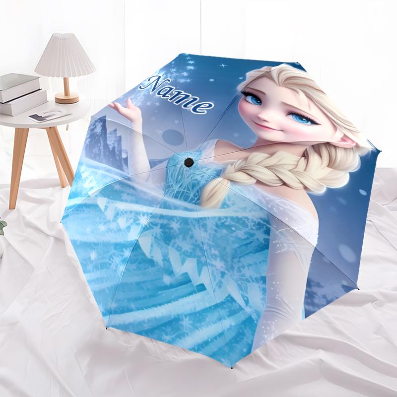Personalized Name F-Frozen Print Umbrella - Automatic Open/Close, Eight-Rib Durable Frame, Automatic Folding Umbrella