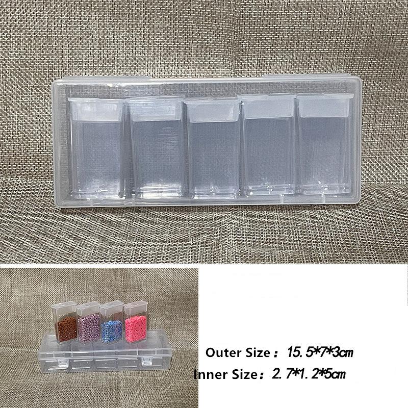 Коробка для хранения аксессуаров для алмазной вышивки Алмазный инструмент для рисования Пластиковая прозрачная подарочная коробка