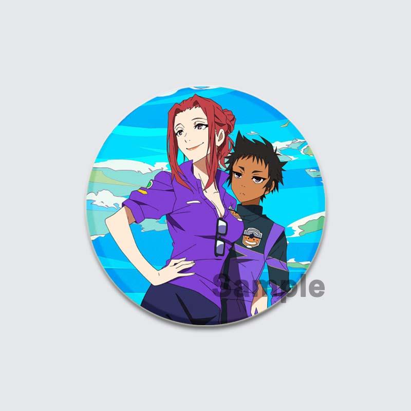 32/44/58mm Great Pretender Pin Round Cartoon Funny Snap-in Brooches for Backpack Cothes Accessories Anime Collection Badge Hat Decoration