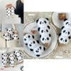Cute Plush Cartoon Panda Backpack Charm With Lollipop Design Adorable Child Toy
