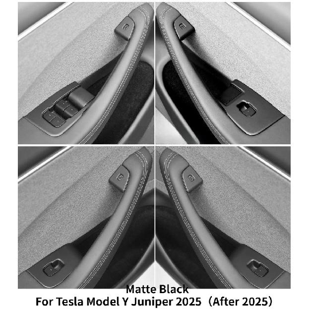 For Tesla Model Y Juniper 2025 Car Window Control Panel Protective Cover & Switch Button Sticker Interior Accessories