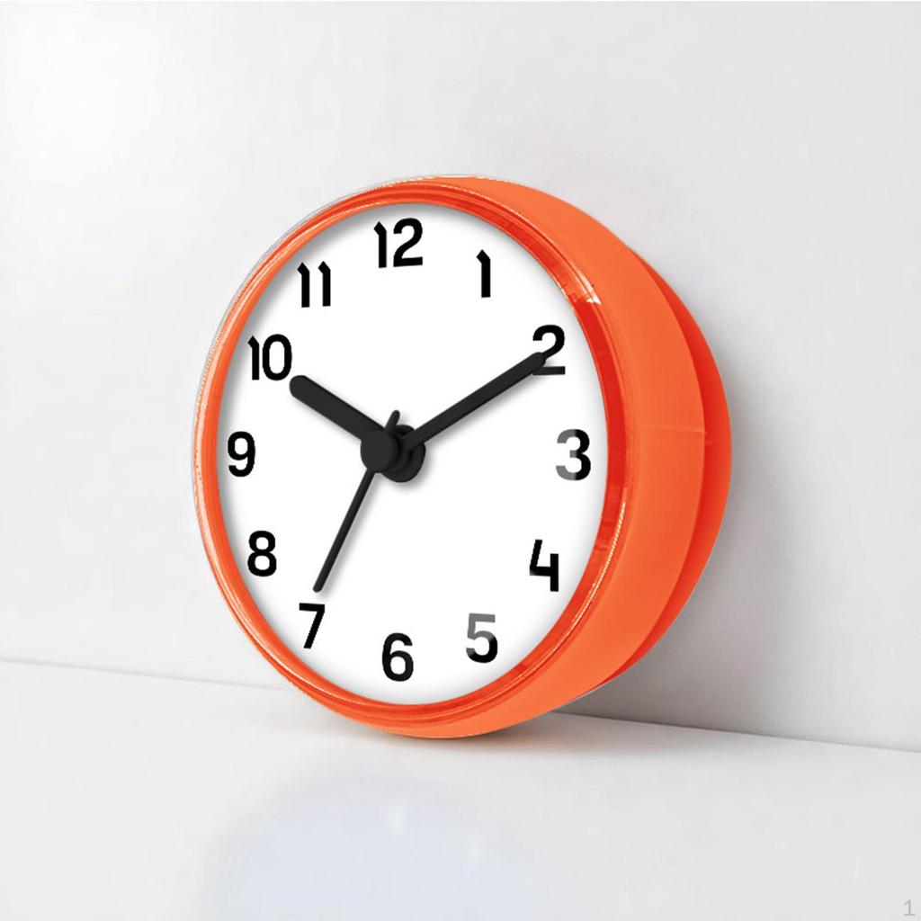 Compact And Waterproof Digital Wall Clock with Easy-to-attach Suction Cup Silent Battery, Made