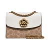 Coach Parker 18 Camellia Chain Crossbody Bag Women bags White Brown 34256-B4HA